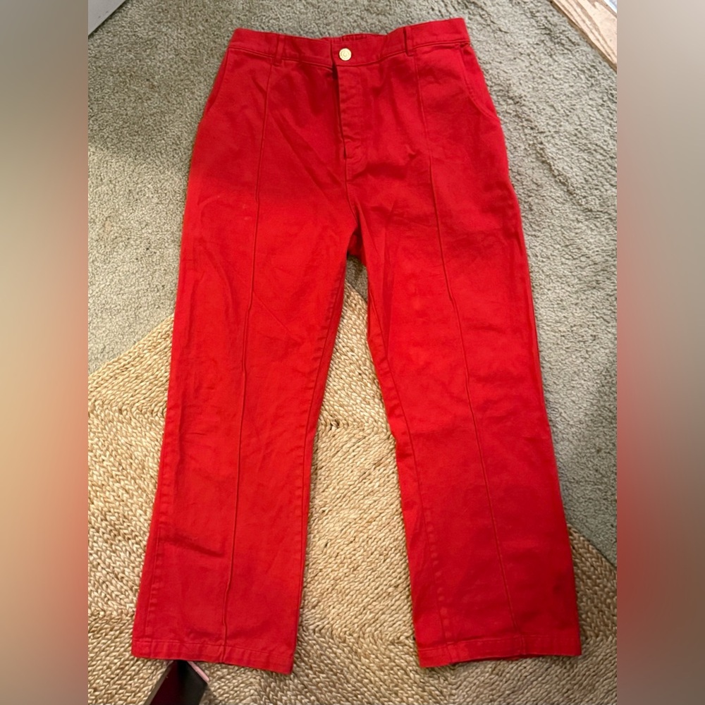 Big Bud Press Wide Leg Pants in Red